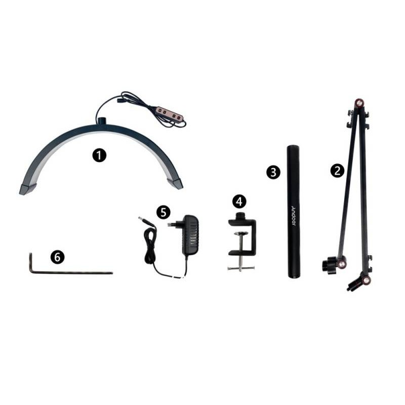 Φωτιστικό Half Moon με Clamp Στήριξης & Ρυθμιζόμενο Φωτισμό