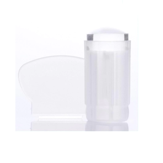 Σφραγίδα Διάφανη 2.8cm Για Σχέδια Στα Νύχια Και Ξύστρα Σιλικόνης