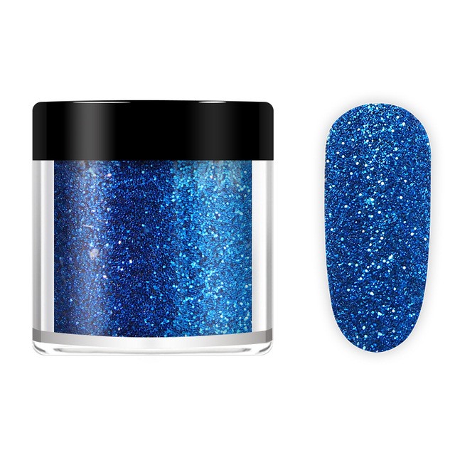 Nail Glitter Powder Shining Sugar Effect Glitter Blue