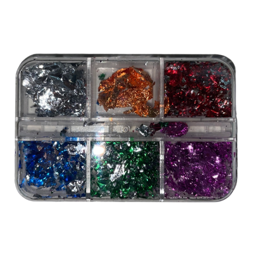 Αλουμινόφυλλα Foil για Νύχια Σετ 6 βαζάκια No1