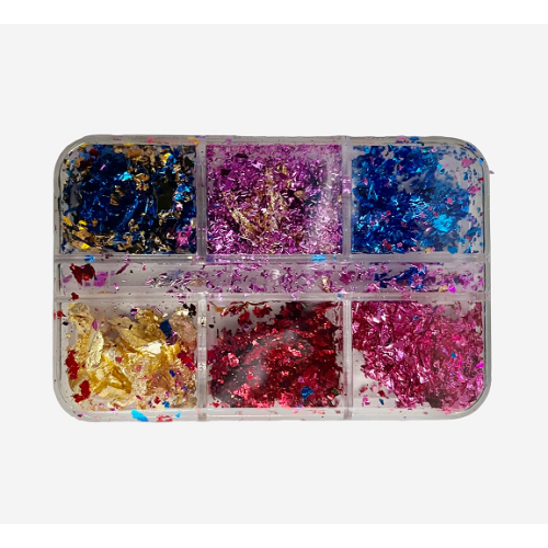 Αλουμινόφυλλα Foil για Νύχια Σετ 6 βαζάκια No2