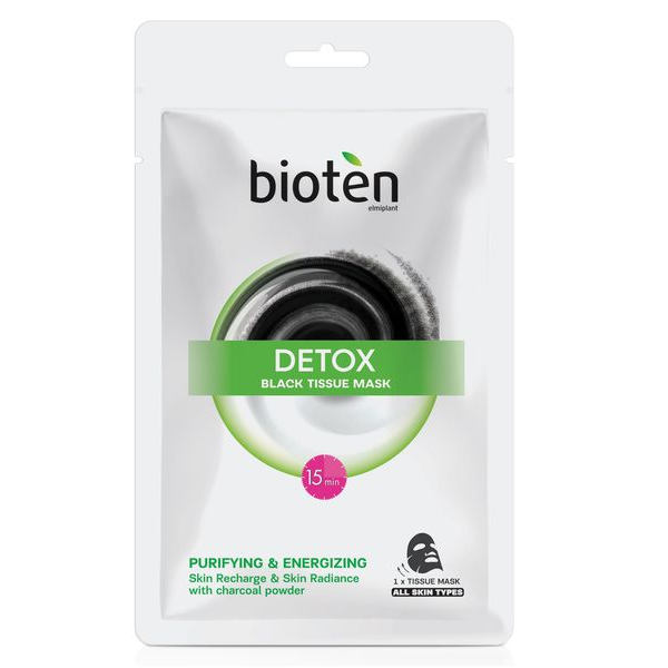 Bioten Detox Black Tissue Mask Υφασμάτινη Μάσκα 20ml