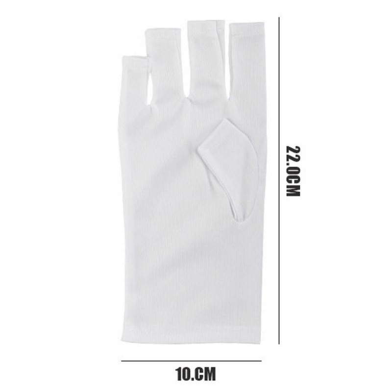 Γάντια Προστασίας Από Ακτινοβολία UV Για Μανικιούρ Άσπρα 2 τμχ
