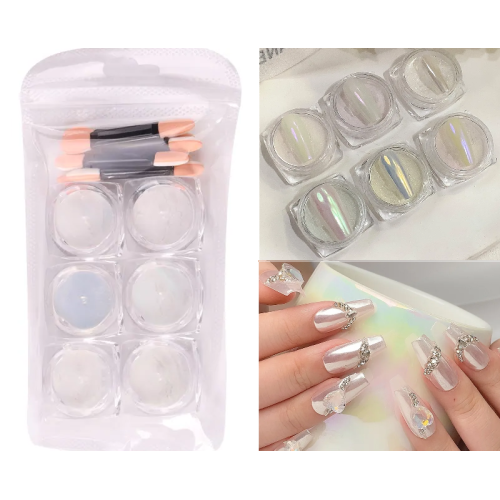 Σκόνες Aurora Glitter Mermaid 6 βαζάκια