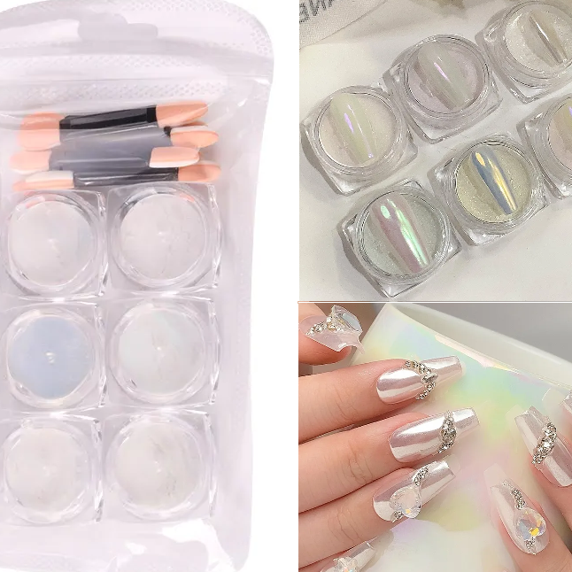 Σκόνες Aurora Glitter Mermaid 6 βαζάκια