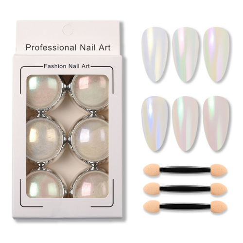 Σκόνες Νυχιών Πέρλα 6 Βαζάκια