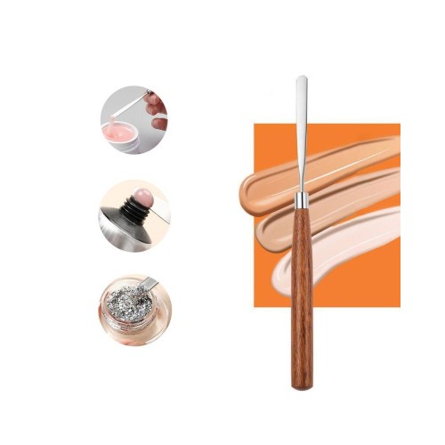 Σπάτουλα Εύκαμπτη Για Gel & Nail Art Με Ξύλινη Λαβή