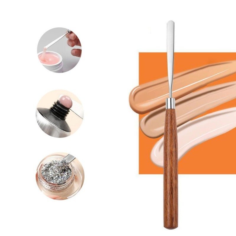 Σπάτουλα Εύκαμπτη Για Gel & Nail Art Με Ξύλινη Λαβή