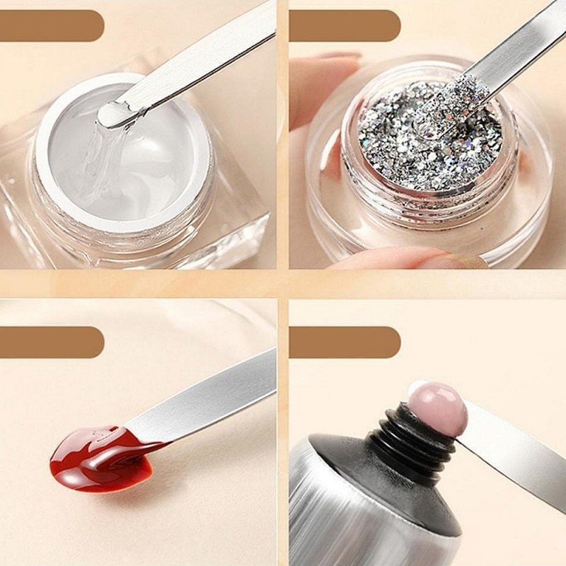 Σπάτουλα Εύκαμπτη Για Gel & Nail Art Με Ξύλινη Λαβή