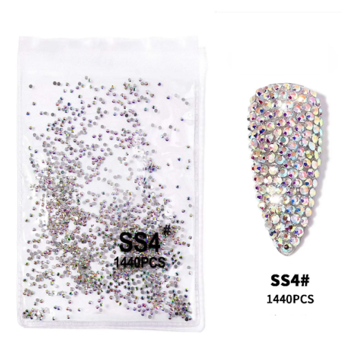 Στρας Νυχιών Nail Crystal Lized SS4 1,6mm 1440pcs Ιριδίζον