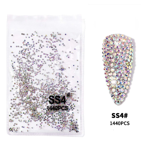 Στρας Νυχιών Nail Crystal Lized SS4 1,6mm 1440pcs Ιριδίζον