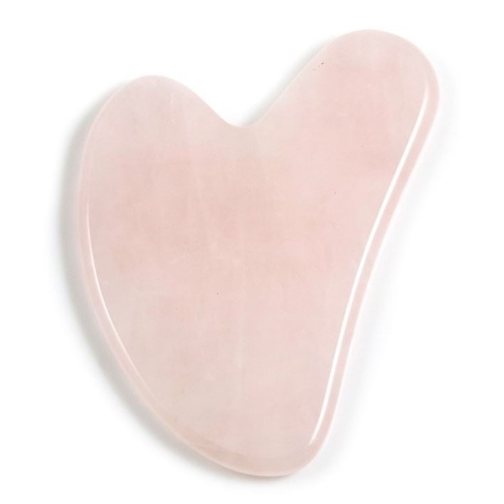 Πέτρα Ροζ Χαλαζία για Μασάζ Προσώπου Massage Stone Gua Sha Rose Quartz
