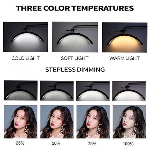Επιδαπέδιο Led Light Half Moon Με Τηλεκοντρόλ και Σπαστό Κορμό 1 Xρόνο Εγγύηση