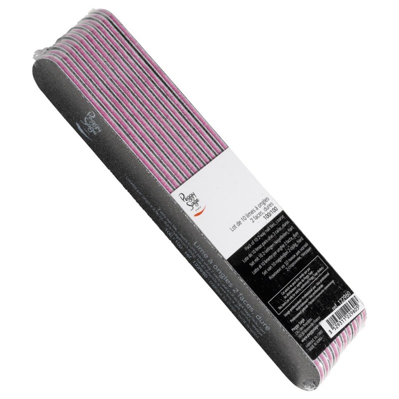 Peggy Sage Λίμα Νυχιών Μαύρη 100/100 - 10τμχ