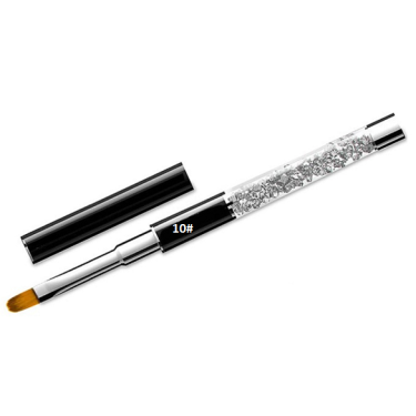 Πινέλο Oval για Gel-Acrygel No10 με καπάκι και προστατευτική Θήκη