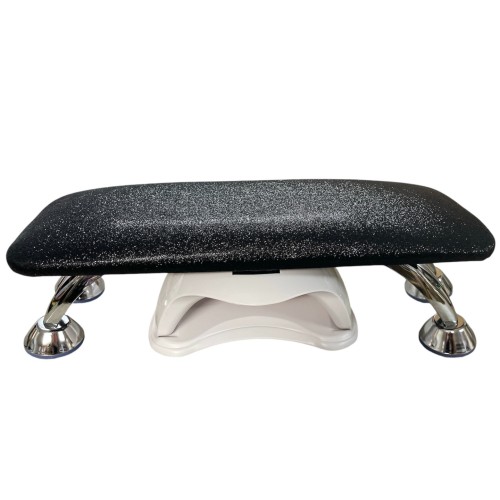 Μαξιλάρι Μανικιούρ Υπερυψωμένο Δερμάτινο Μαύρο Glitter