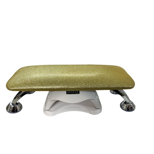 Μαξιλάρι Μανικιούρ Υπερυψωμένο Δερμάτινο Χρυσό Glitter