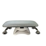 Μαξιλάρι Μανικιούρ Υπερυψωμένο Δερμάτινο Ασημί Glitter