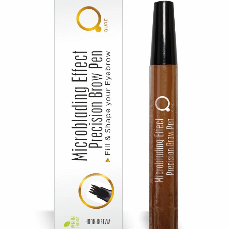 Qure Microblading Effect Precision Brow Pen - Καστανό Σκούρο 5g