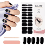 Gel Nail Wraps 20 Strips Μαύρο NG200004