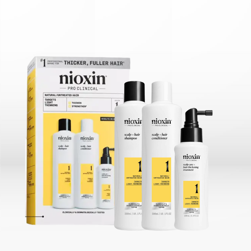 Nioxin System 1  Σετ Περιποίησης Μαλλιών κατά της Τριχόπτωσης με Σαμπουάν 300ml, Conditioner 300ml, Θεραπεία 100ml