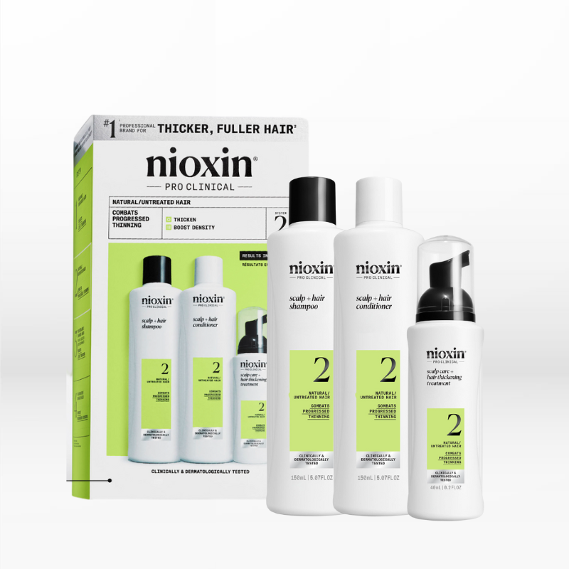 Nioxin System 2 Trial Kit Σετ Θεραπείας Μαλλιών με Σαμπουάν 3τμχ