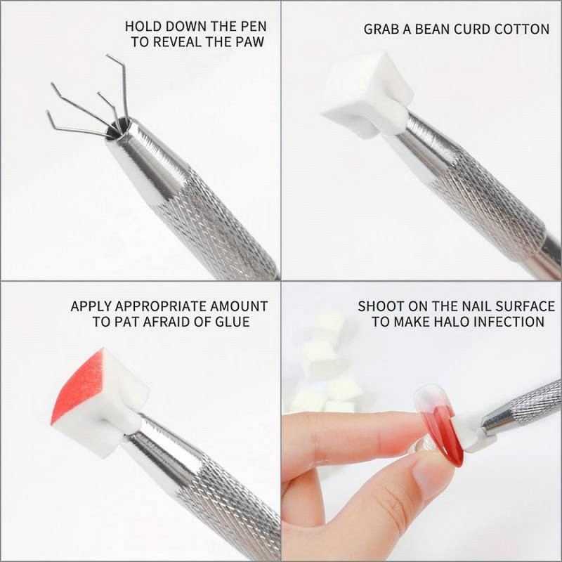 Σετ Στυλό Grabber & 20 Σφουγγαράκια για Ombre Nail Art