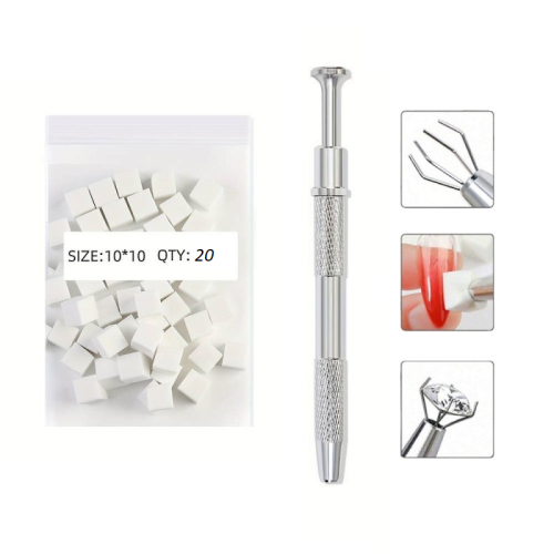 Σετ Στυλό Grabber & 20 Σφουγγαράκια για Ombre Nail Art