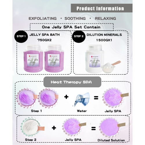 Jelly Spa Bath Hand & Food  Kit Lavender & Dilution Minerals 3τεμ
