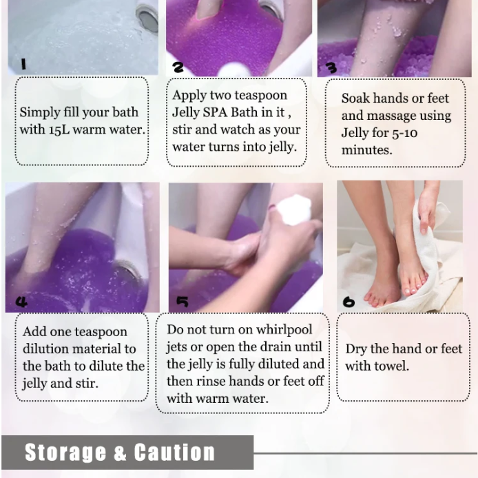 Jelly Spa Bath Hand & Food  Kit Lavender & Dilution Minerals 3τεμ