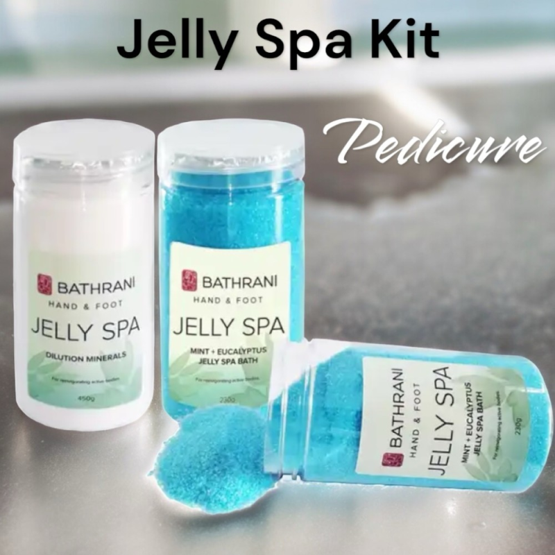 Jelly Spa Bath Hand & Food Kit Mint - Eucalyptus & Dilution Minerals 3τεμ