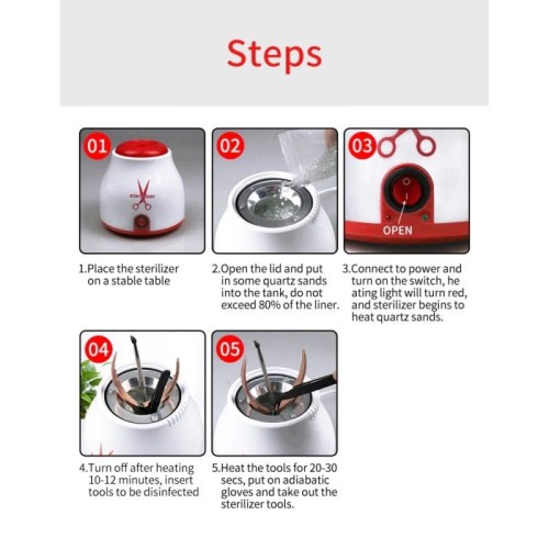 Αποστειρωτής Μικροσφαιριδίων με Μικροσφαιρίδια Χαλαζία