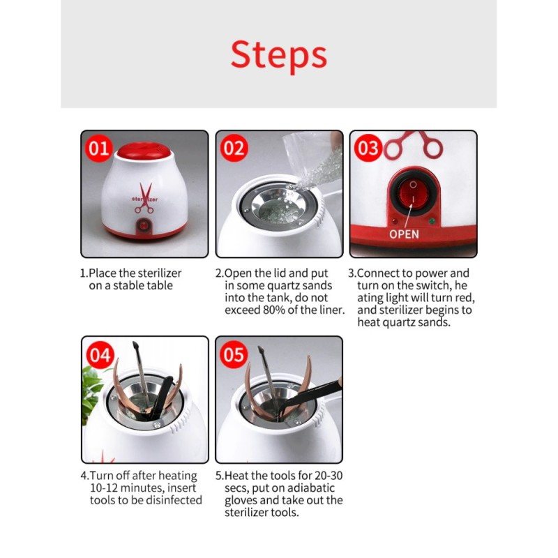 Αποστειρωτής Μικροσφαιριδίων με Μικροσφαιρίδια Χαλαζία