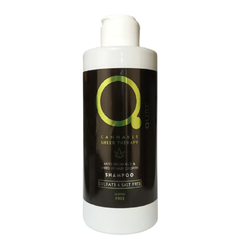 Qure Cannabis Sheer Therapy Σαμπουάν κατά του σπασίματος και επιτάχυνσης της ανάπτυξης μαλλιών 300ml