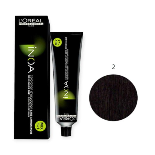 Βαφή Μαλλιών L΄Oreal Inoa 2 Καστανό Πολύ Σκούρο - 60ml