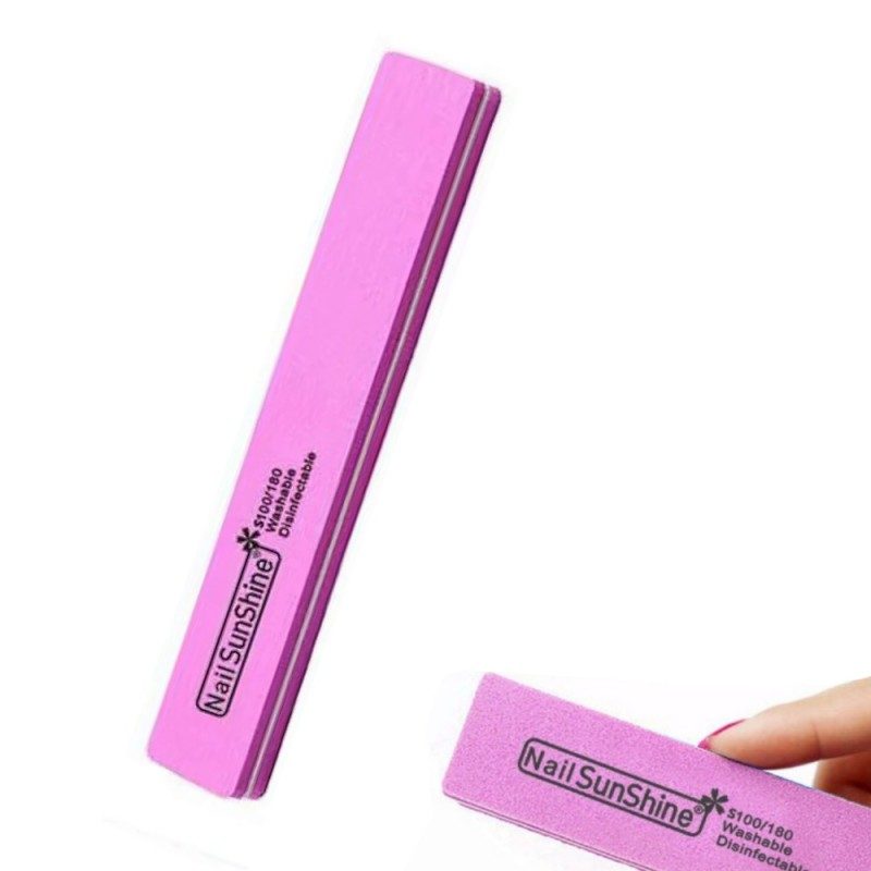 Επαγγελματική Λίμα SunShine Square 100/180 Washable Disinfectable Ροζ