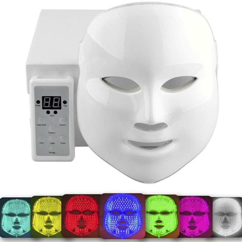 Μάσκα Φωτοθεραπείας Προσώπου 7 Χρωμάτων Με 150 Λυχνίες Led