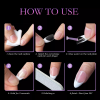 Nail Tips French Manicure Full Cover Almond Ροζ 120τεμ.