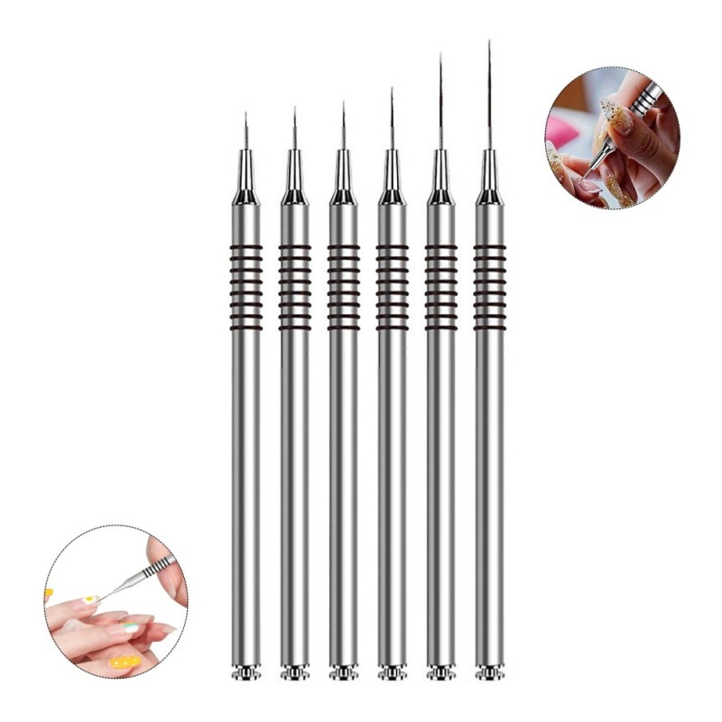 Πινέλα Nail Art Σετ 6 τεμάχια