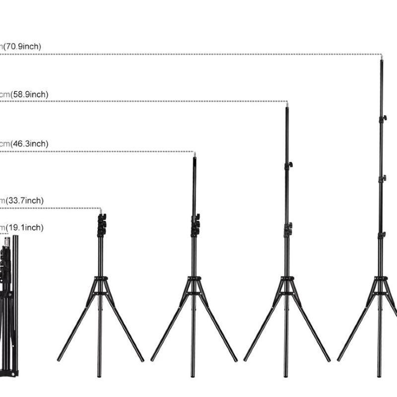 Ring Light 18'' Με 3 Βάσεις Κινητού Και Τρίποδο