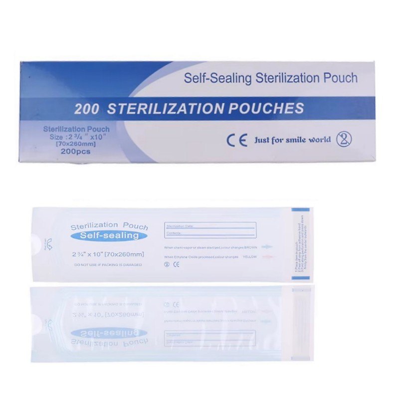 Σετ 200 Σακουλάκια Αποστείρωσης Εργαλειών 70X260MM