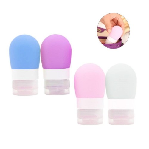 Μπουκαλάκια Ταξιδίου Σιλικόνης Σετ 4 τεμ.σε Νεσεσέρ