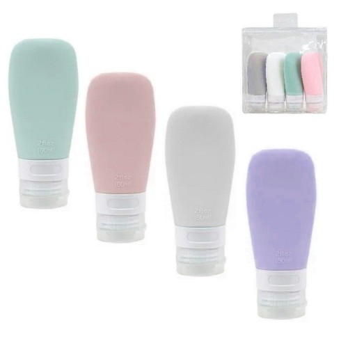 Μπουκαλάκια Ταξιδίου Σιλικόνης Σετ 4 τεμ.Μεγάλα σε Νεσεσέρ