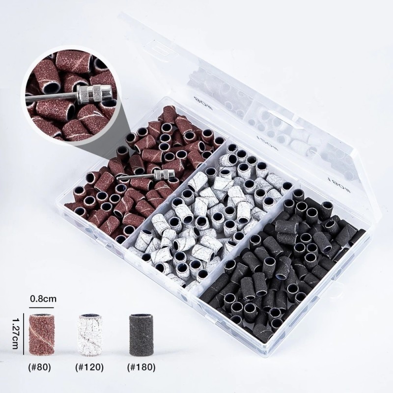 Ανταλλακτικά Γυαλόχαρτα Τροχολιθάκια Χρωματιστά σετ 210 τεμαχίων