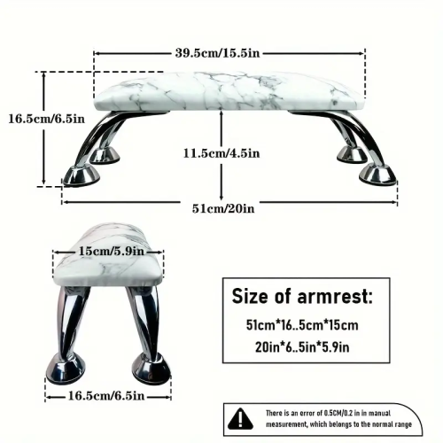 Μαξιλάρι Μανικιούρ Υπερυψωμένο Δερμάτινο Marble