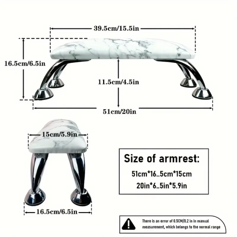 Μαξιλάρι Μανικιούρ Υπερυψωμένο Δερμάτινο Marble