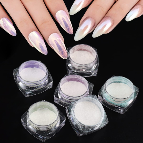 Σκόνες Νυχιών Aurora Transparent Candy Neon Colours 6 Τεμάχια T105