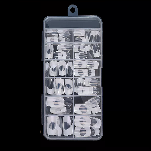 Nail Tips French Manicure Full Cover Short Tετραγωνο 120τεμ.