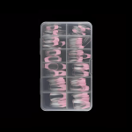 Nail Tips French Manicure Full Cover Μπαλαρίνα Ροζ 120τεμ.