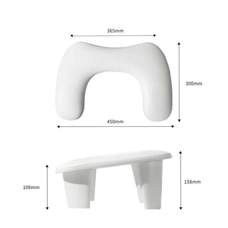 Σκαμπό Μανικιούρ Δερμάτινο Ροζ